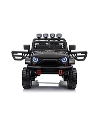 Yobtop 24V 7Ah 2-Seater Remote-Control 4WD Ride-On Jeep, Ages 3+