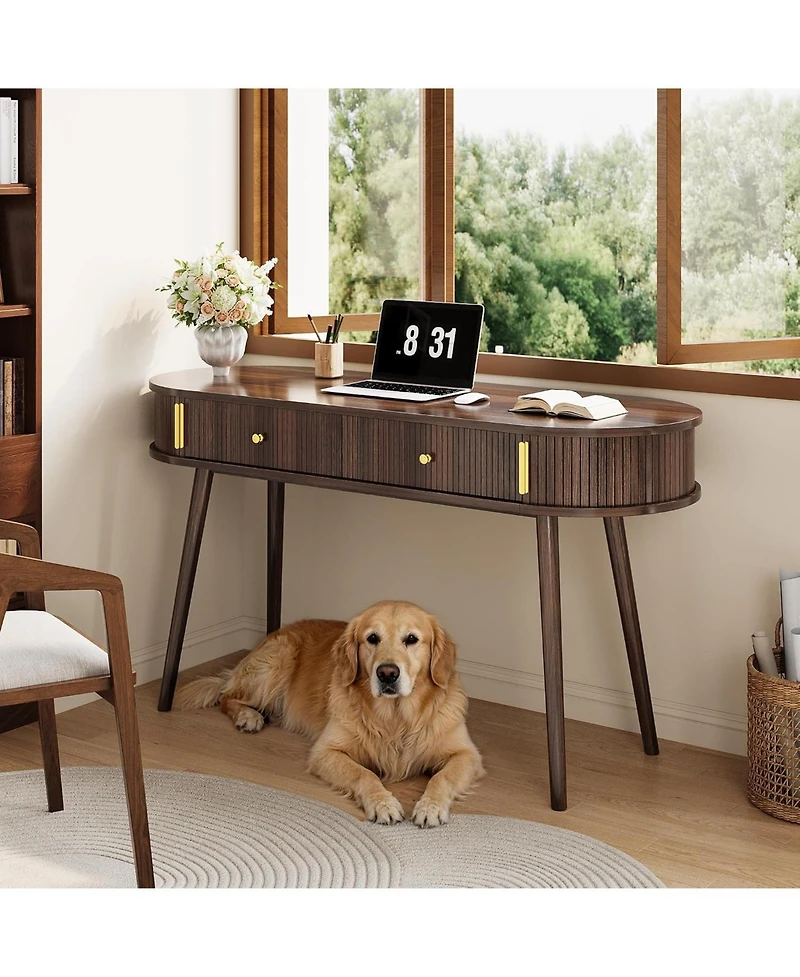 Gaomon 55-Inch Office Desk with 2 Drawers