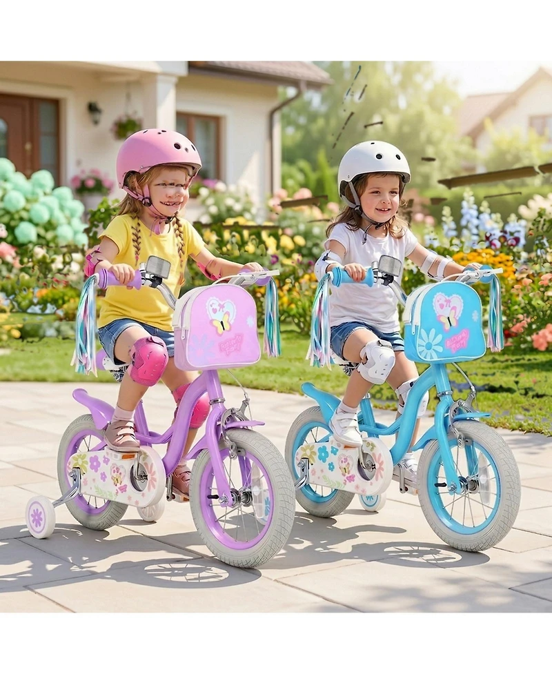 Hongge 14-Inch Girls Bike Featuring Anti-Slip Rubber Tires
