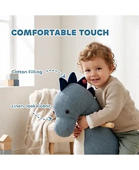 Qaba Baby Rocking Horse, Dinosaur Kids Ride on Horse with Realistic Sound