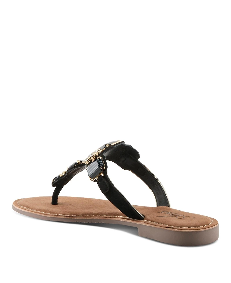 Azura Women's Agates Jeweled Sandal with Soft Footbed for All-day Ease