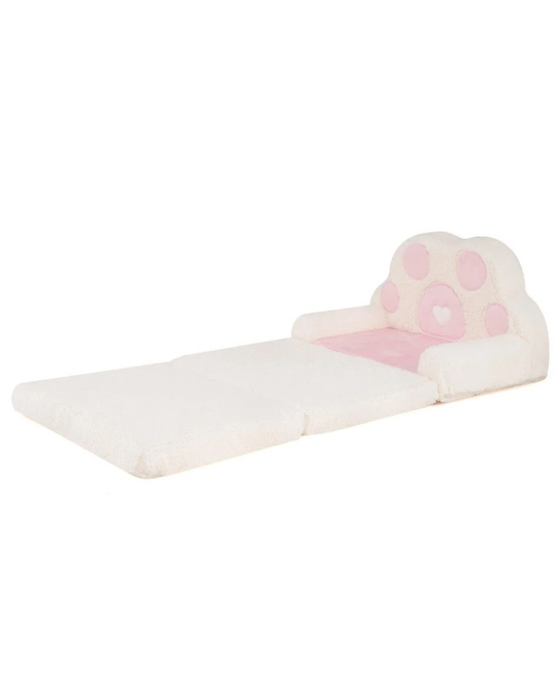 Sugift 2-in-1 Convertible Kids Sofa and Lounger with Removable Washable Cover