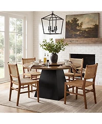 Tribesigns 47.24" Round Dining Table with Detachable Lazy Susan