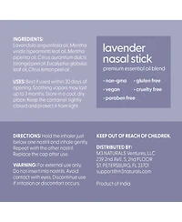 M3 Naturals Lavender Aromatherapy Nasal Inhaler Sticks with Mint, Orange, Lemon and Eucalyptus Oils, 4 Pack