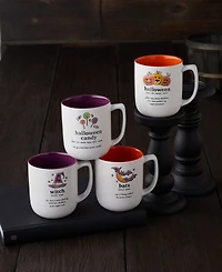 Certified International Halloween Words Mugs, Set of 4