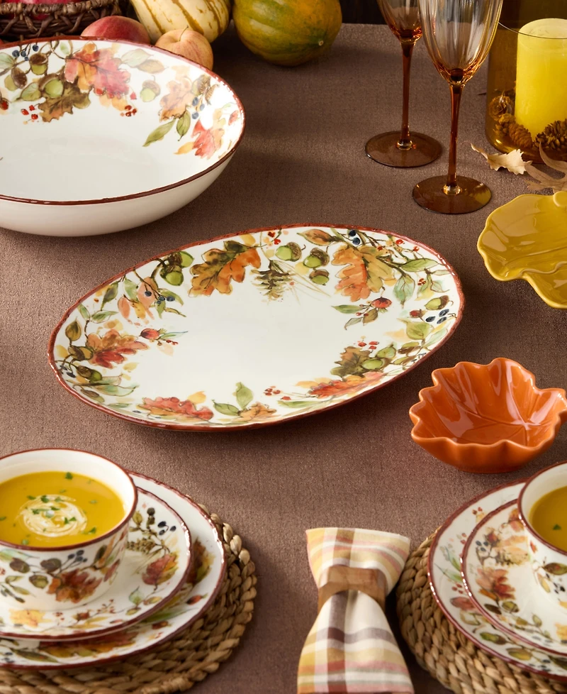 Certified International Autumn Meadows Oval Platter