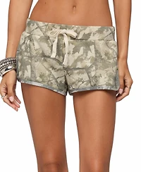 Edikted Women's Harlie Camo French Terry Pull-On Shorts, 2" Inseam