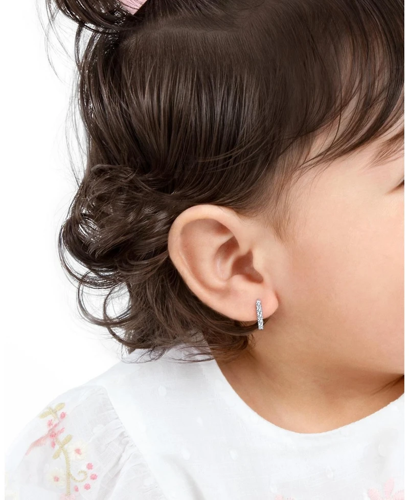 Tiny Blessings Timeless Pave Huggie Hoops Earrings