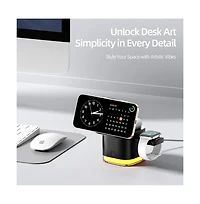 Artudatech 5-in-1 Qi2 Wireless & 30W Fast Charging Station, Compatible with iPhone, Apple Watch, and AirPods