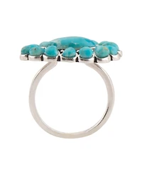 Barse Durango Blue Turquoise Multi-Stone Silver Ring