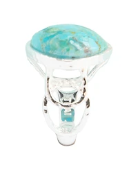 Barse Hypnosis Blue Turquoise and Silver Ring
