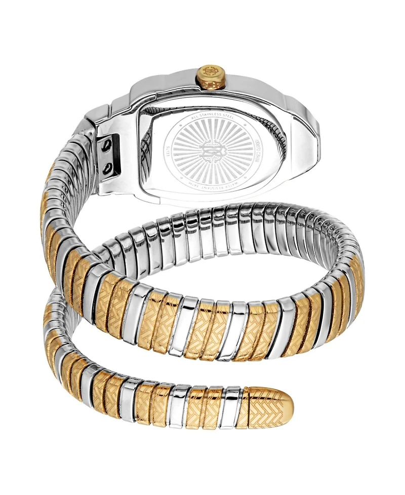 Roberto Cavalli Women's Aurora Quartz Two Tone Stainless Steel Bracelet Watch