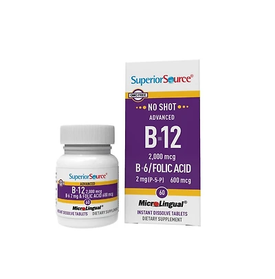 Superior Source No Shot Advanced B-12 2,000 mcg B-6 / Folic Acid 600 mcg