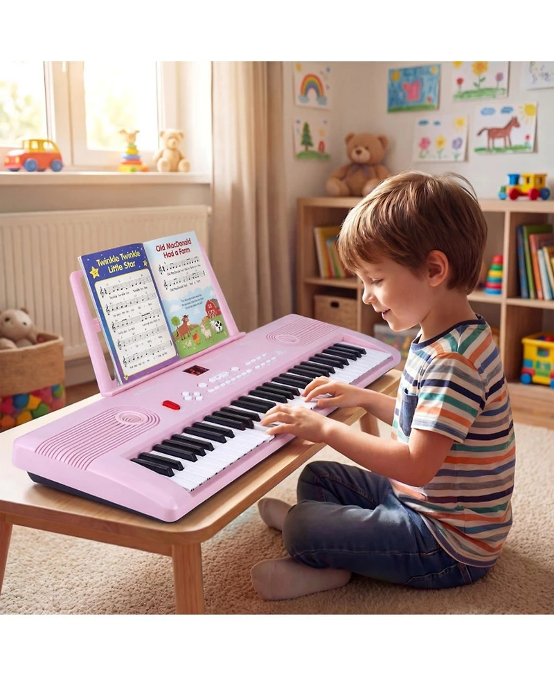 Hongge 61-Key Portable Digital Keyboard Piano with Carry Bag