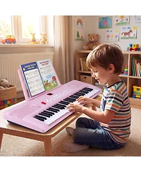 Hongge 61-Key Portable Digital Keyboard Piano with Carry Bag