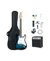Hongge 39-Inch Full-Size Electric Guitar Beginner Kit with 15W Amplifier and Accessories