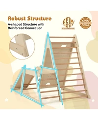 Hongge 3-in-1 Indoor Jungle Gym with Extended Slide, Ages 3+