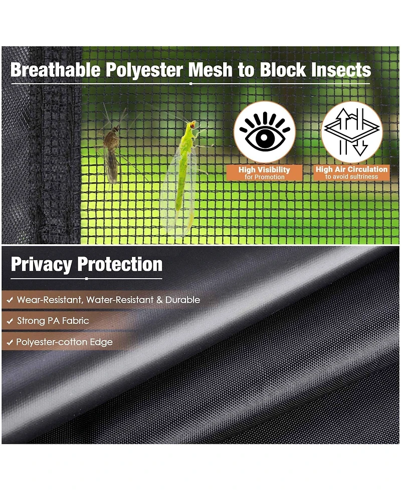 Yescom InstaHibit 10x10Feet Pop Up Canopy Mesh Sidewalls and 17L Portable Hand Wash Station Combo, Food Vendor Booth Sanitation Kit for Outdoor Event