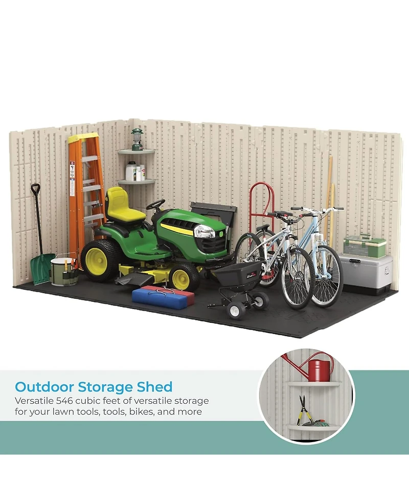 Suncast Tremont Heavy Duty Resin Storage Shed with Windows