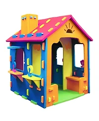 Hongge Cottage Soft Eva-Foam Peek-a-Boo Windows Playhouse, Ages 18 Months+