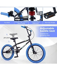 Sugift 20" Trick Bicycle with 360-Degree Steering, Carbon Steel Frame, 7" Adjustable Seat, Ages 8-12
