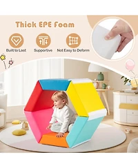 Hongge Baby Convertible Hexagon Foam Playmat, 6-Block Set