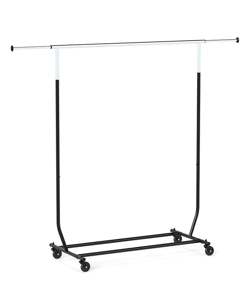 Hongge Extendable Rolling Clothes Rack with 360 Degree Swivel Casters