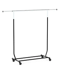 Hongge Extendable Rolling Clothes Rack with 360 Degree Swivel Casters