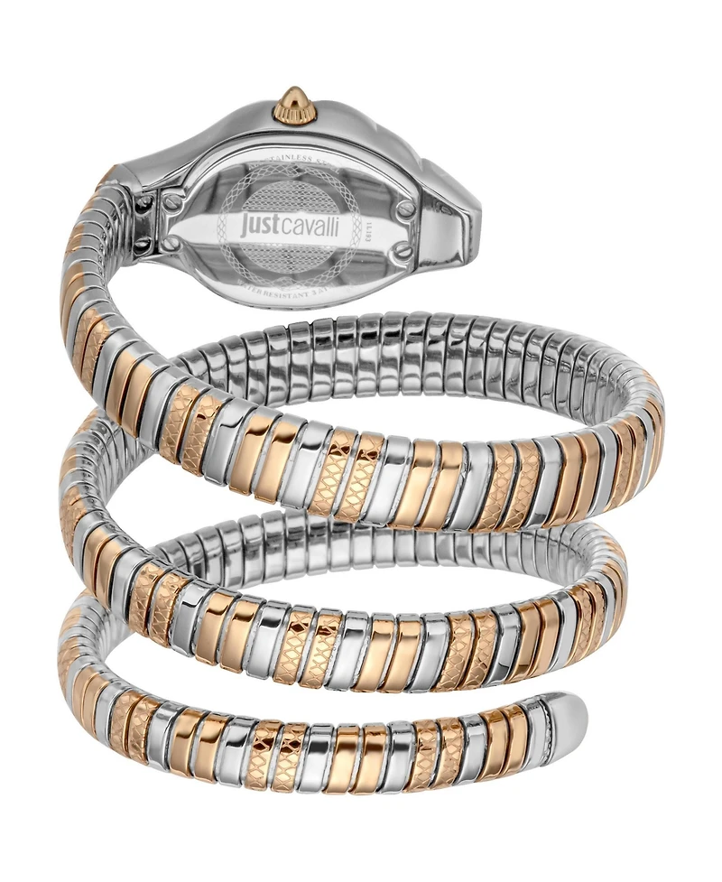 Just Cavalli Women's Glam Chic Quartz Two Tone Stainless Steel Bracelet Watch