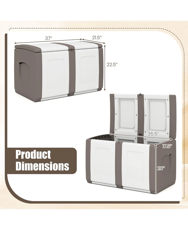 Slickblue Gallon Deck Box with Lockable Lid for Package and Patio Storage