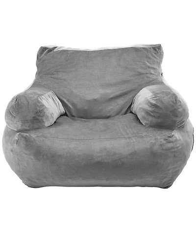 Slickblue Adult Bean Bag Sofa Chair with Armrests and Plush Foam Fill