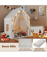 Hongge 2-in-1 3-Piece Play Tent and Playpen with Star String Lights, Ages 3+