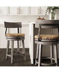 Clihome 1 Piece 26-Inch Counter Height Solid Wood Frame Bar Stool