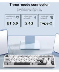 Aula F99 Pro Tri-Mode Hot-Swappable Rgb Wireless Mechanical Keyboard for Pc/Mac/Mobile