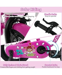 Hongge 12-Inch Kids' Bike with Detachable Training Wheels and Adjustable Seat, 110 lbs Capacity, Ages 3–8