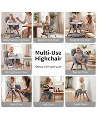 Sugift 9-in-1 Convertible High Chair for Babies and Toddlers with Seat Cushion