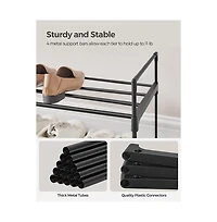 Slickblue 3-shelf Shoe Rack, Iron Shoe Storage Organizer, Customizable Design,versatile Rack