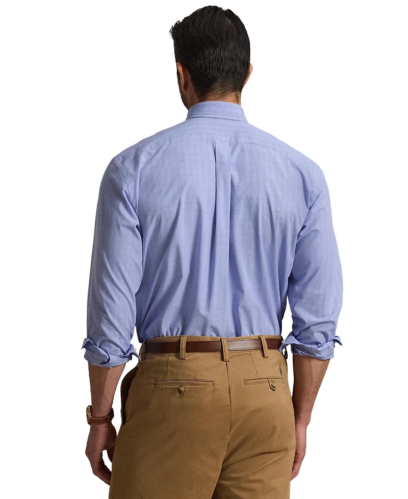 Polo Ralph Lauren Men's Big & Tall Checked Stretch Poplin Shirt