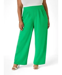 Ashley Stewart Women's Pleated Wide Leg Pants