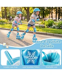 Sugift Kids Adjustable Roller Skates 4 Sizes with Light-up Wheels for Toddler