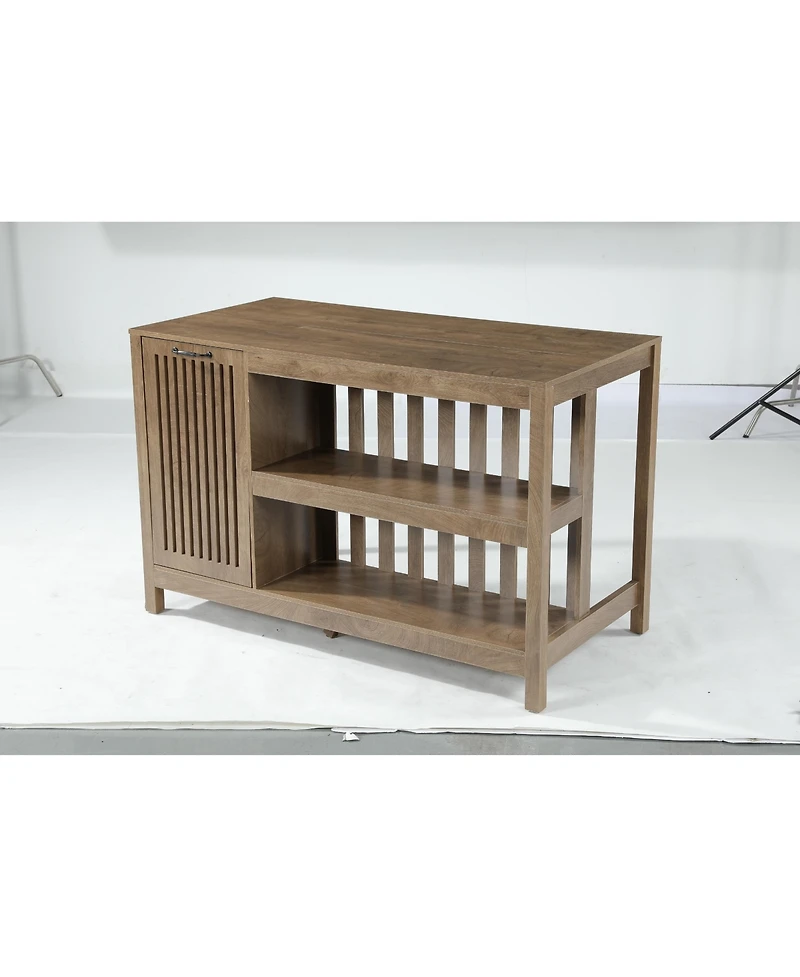 Tribesigns Kitchen Island with Storage, Counter Height Kitchen Island Table