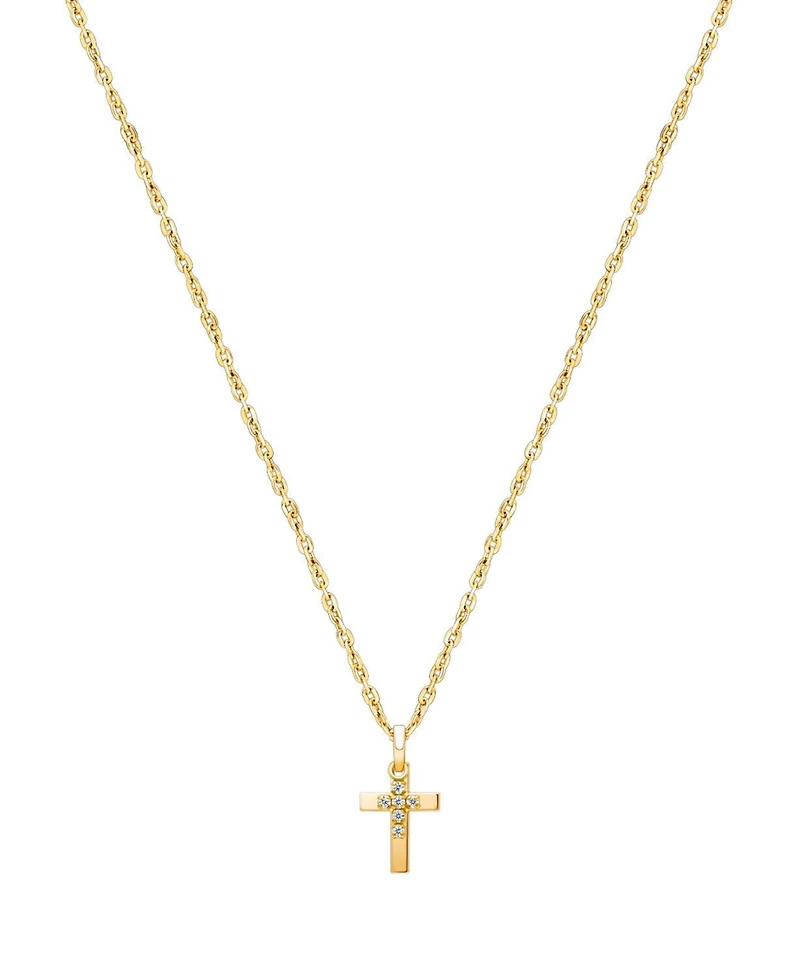 Tiny Blessings Children's 14K Gold Pure Faith Cross Girls' 12-14" Necklace