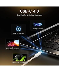 Nimo 17.3 Ai Laptop,Amd Ryzen 9 HX370 16GB Ram 1TB Ssd Radeon 890M,with eGPU of Amd Rx 7600M Xt 8GBGDDR6 for Video Editing,Ai TasksandRemote Streaming