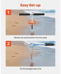 Sugift Stainless Steel Sand Boat Anchor with Spiral Blade for Jet Ski Pwc Pontoon Kayak