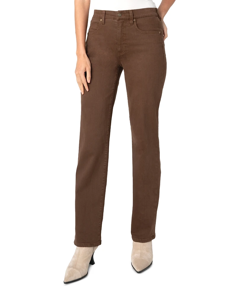 Liverpool Los Angeles Petite Kennedy Comfort Waist Mid-Rise Straight-Leg Jeans