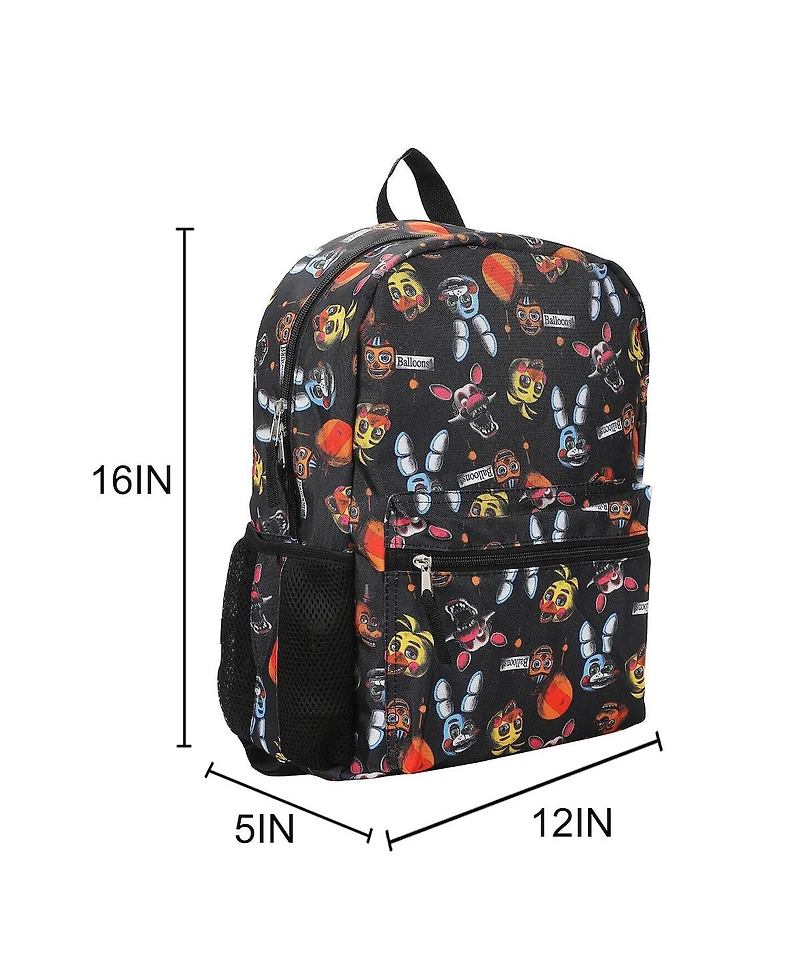Five Nights at Freddy's All-Over Print 16" Backpack For School And Travel