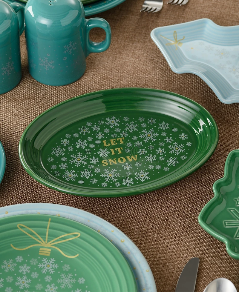 Fiesta Jade Snowflakes Let it Snow Serving Platter, Exclusively at Macy's