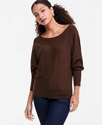 I.n.c. International Concepts Women's Boat Neck Long-Sleeve Sweater, Macy's Exclusive