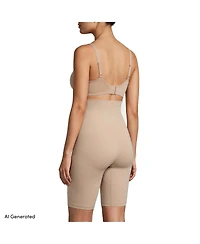 Lands' End Women's Lands High Waist Thigh Shaper Contour Flex Bottoms 2 Pack, Mother Of Pearl, X-Large