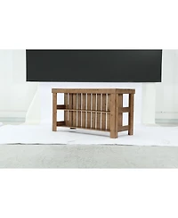 Tribesigns Kitchen Island with Seating and Storage, Farmhouse Wood Stationary Island Table, Coffee Bar Table
